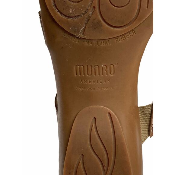 Munro Tan Leather Medallion Strappy Sandals Size 8 - Picture 3 of 9